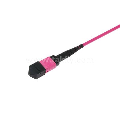 MPO MTP Patchcord Multimodo OM4 Cable de tronco 12F Fibra óptica para el centro de datos AI cableado de telecomunicaciones