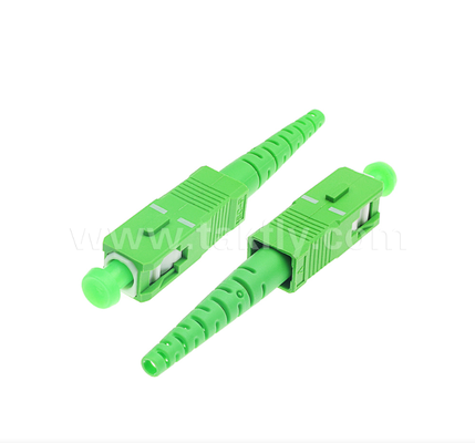 Conector de fibra óptica SC/APC: baja pérdida de inserción, diseño push-pull, compatible con FTTH
