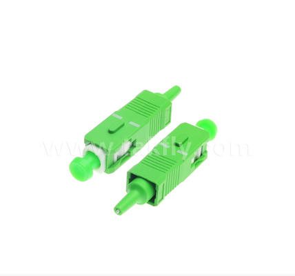 Conector de fibra óptica SC/APC: baja pérdida de inserción, diseño push-pull, compatible con FTTH