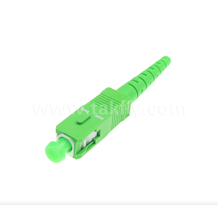 Conector de fibra óptica SC/APC: baja pérdida de inserción, diseño push-pull, compatible con FTTH
