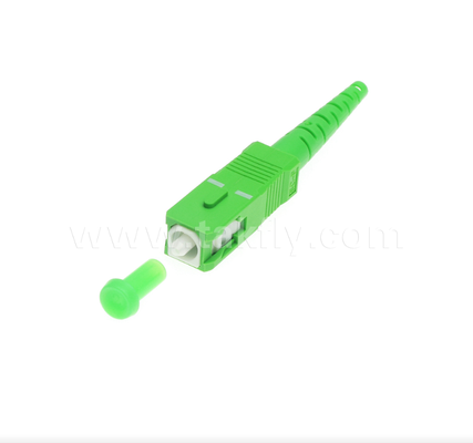 Conector de fibra óptica SC/APC: baja pérdida de inserción, diseño push-pull, compatible con FTTH