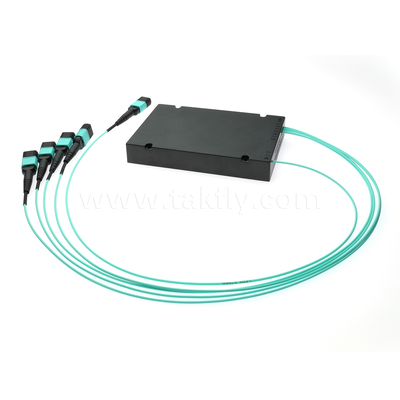 Fibra óptica del divisor 1x4 SM/MM del PLC del cable del Fanout de MPO/MTP para el centro de datos FTTX