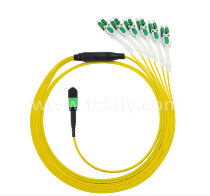 MPO/MTP-LC Uniboot Breakout Patch Cord ¢ doble LC en una sola bota, polaridad reversible, diseño de ahorro de espacio