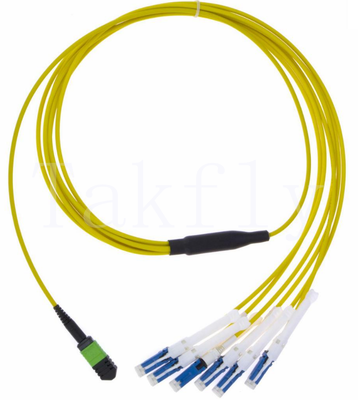 Cable de conexión de ruptura de MPO a CS: multifibra de alta densidad a CS Uniboot, 4/8/12/16/24F, baja pérdida de inserción para centros de datos