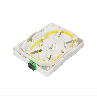 TKS-1806-02GB Caja de terminación de fibra- Escritorio o montado en la pared, ideal para FTTH Final Drop & Pigtail Termination