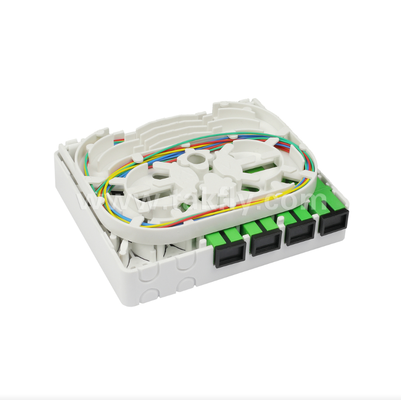 TKS-1806-04C-4 Caja de terminación de fibra de puerto - montaje en superficie, compatible con SC / LC, diseño modular para subsistemas de área de trabajo.