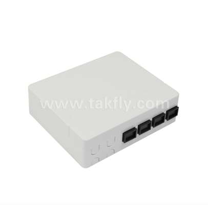 TKS-1806-04C-4 Caja de terminación de fibra de puerto - montaje en superficie, compatible con SC / LC, diseño modular para subsistemas de área de trabajo.