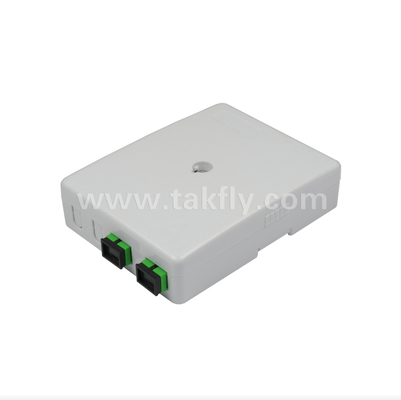 TKS-1806-02E Caja de montaje en la pared de 2 puertos Protección mecánica y gestión de fibra para FTTH