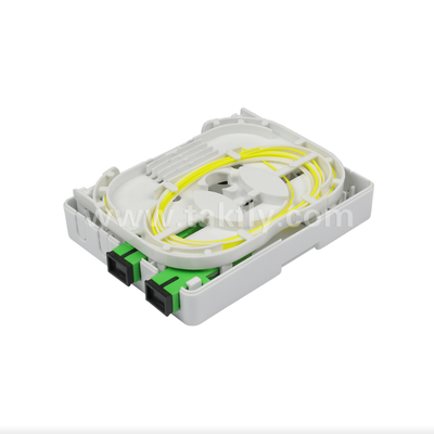 TKS-1806-02E Caja de montaje en la pared de 2 puertos Protección mecánica y gestión de fibra para FTTH