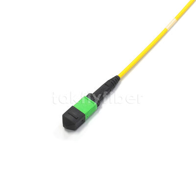 Amfenol 288 fibras personalizadas 0.35dB Pérdida máxima de inserción de modo único OS2 MPO cable troncal para centro de datos
