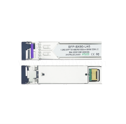 80km SFP BiDi Transceiver – 1.25G/1.063G Dual-Rate, 1490nm DFB, PIN, LC Simplex, Industrial Temperature Available