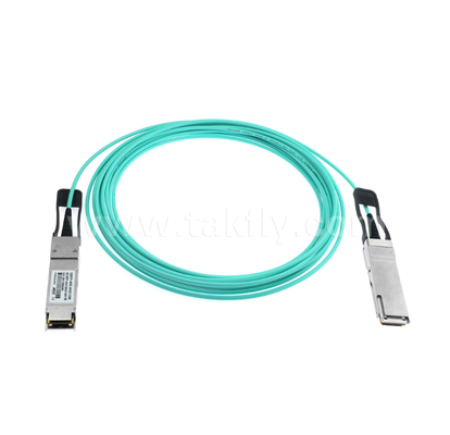 Cable óptico activo 40G QSFP + ️ Full-Duplex de 4 canales, 11.3 Gbps por carril, baja potencia, enchufable en caliente