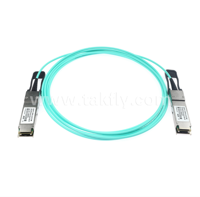Cable óptico activo (AOC) QSFP28 de 100G – 4×25G, hasta 104 Gbps, 3-70 m, matriz VCSEL, baja potencia <3,5 W, QSFP28 a QSFP28