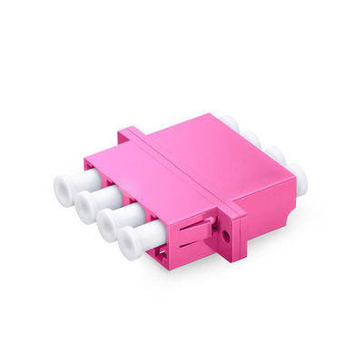 Adaptador con varios modos de funcionamiento de la fibra óptica del color plástico magenta del patio de OM4 LC