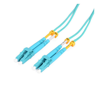 Cordón de remiendo de la fibra de OM3 50/125um LC al cable de fribra óptica 2.0m m a dos caras con varios modos de funcionamiento del LC Data Center