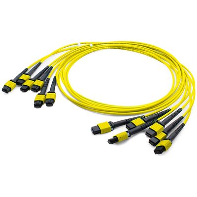 fibra óptica amarilla Patchcord del solo modo 72F del desbloqueo G657A2 de los 20M MPO MTP 0.3dB