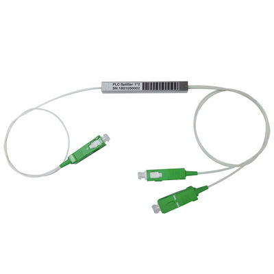 1x2 cable Mini Steel Tube de la fibra de Hydrel del divisor del PLC de la fibra óptica del solo modo del SC APC