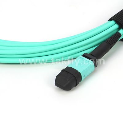 Cable de fibra óptica de múltiples modos 12/24 núcleos Mpo Mtp Om3 para aplicaciones en centros de datos