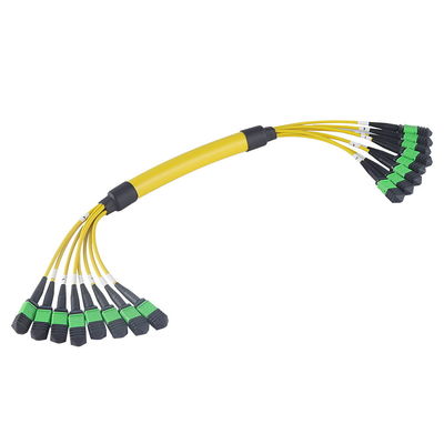 cable del desbloqueo de la fibra óptica MPO MTP de 96F 192F unimodal