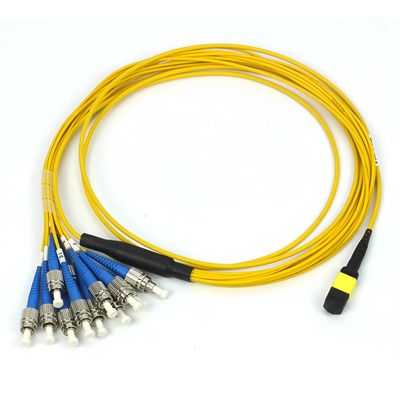 12F MTP/MPO APC - 12 ventajas de prueba unimodales del cable del desbloqueo de la fibra óptica de x FC