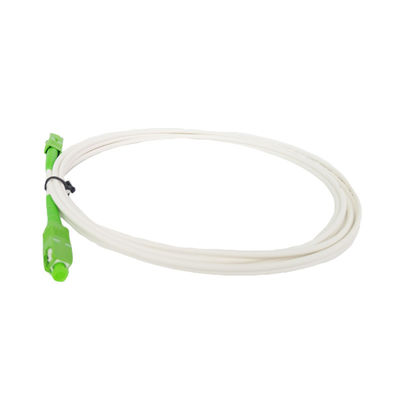 Cable óptico de doblez anti blanco de la fibra del solo modo del SC de Patchcord G657B3 de la fibra óptica del PVC
