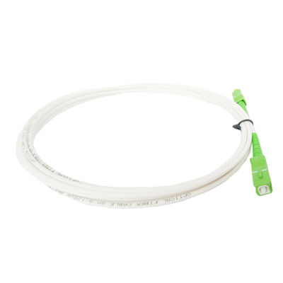 Cable óptico de doblez anti blanco de la fibra del solo modo del SC de Patchcord G657B3 de la fibra óptica del PVC