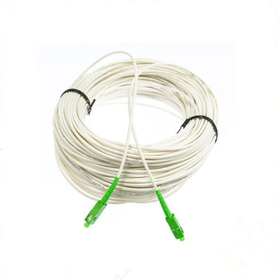 G657B3 pequeño cordón de remiendo blanco del SC del SC de la fibra óptica SM 3.0m m del radio de doblez
