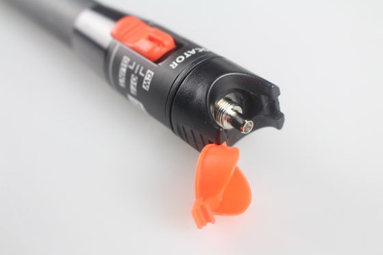 Probador visual de la fibra óptica del localizador 10mW FTTH de la falta de Pen Type Red Light Source VFL