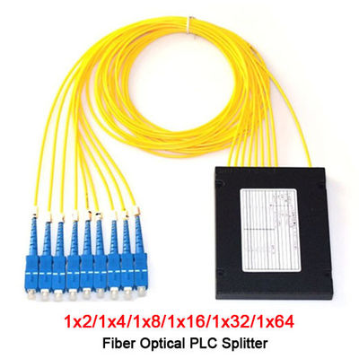 divisor óptico 1X8 de la caja del módulo del divisor del PLC del ABS del divisor del PLC de la fibra óptica de 2.0m m