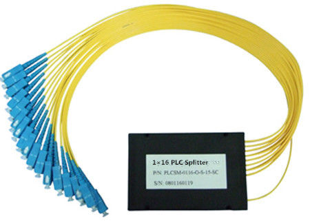 Metro LSZH 2.0m m del divisor SC/UPC SM G657A1 1 del PLC de la caja del ABS de la fibra óptica 1x16