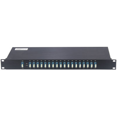 Solo puerto del monitor de la multiplexación de división de longitud de onda de la fibra de 18CH CWDM Mux Demux opcional