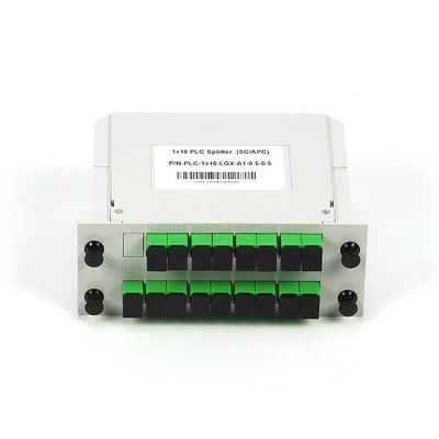 Tipo divisor del casete de 1*16 SC/APC SM G657A1 LGX del PLC de la fibra óptica en red