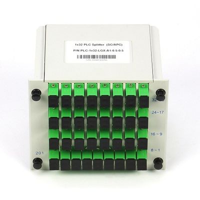 SC APC SM G657A1 del divisor del PLC de la fibra óptica del casete de 1X32 LGX en red