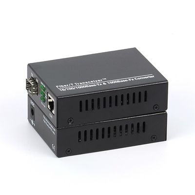 red de Ethernet del convertidor de la fibra óptica del 10/100/1000M SFP medios