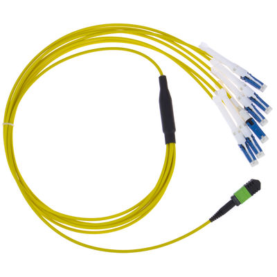 El CS MPO de la fibra óptica MTP aviva hacia fuera el cable SM 8F 12F 24F LSZH