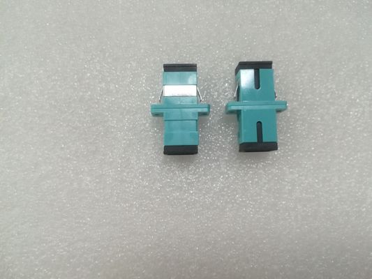 Plástico a una cara de Aqua Fiber Optic Multimode Adapter del adaptador del SC de OM3 OM4