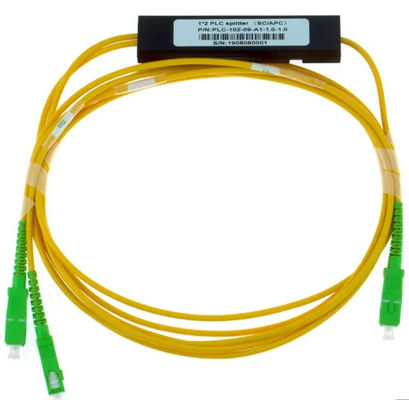 divisor del PLC de 1 x 2 ABS con SC APC SM G657A1 en cable de la fibra de 2.0m m