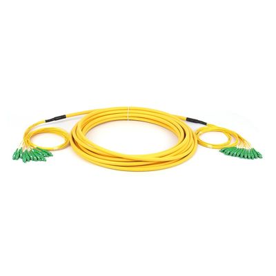 SC/APC - fibra óptica unimodal Patchcord de los corazones del cable SM 12 de la fibra del desbloqueo de SC/APC