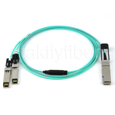 Cable 40G QSFP+ de AOC a 2SFP+ 3M-30m 40G al cable óptico activo del desbloqueo 2*10G para Data Center