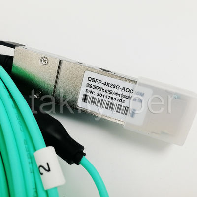 Cable 850nm OM3 OM4 del desbloqueo 100G AOC de QSFP28-4x25G QSFP+ los 7M 10M los 30M Optical Transceiver Module