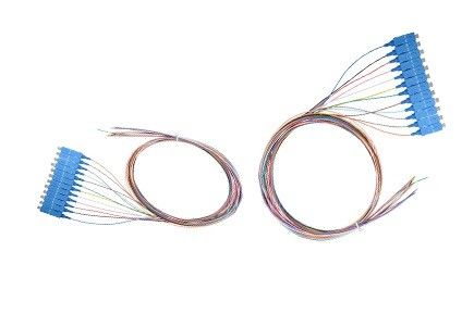 Fibra Optik de la coleta de las fibras OS2 SM Unjacketed 0.9m m del SC UPC 12