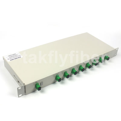 Divisor G657A1 de la fibra del solo modo del soporte de estante del divisor 1U del PLC 1×8