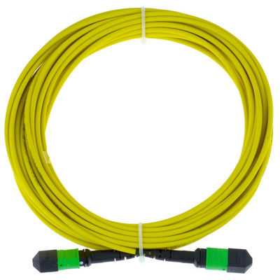 cable 3.0m m unimodales LSZH del tronco de la fibra de la fibra óptica MTP MPO APC de 12F 24F