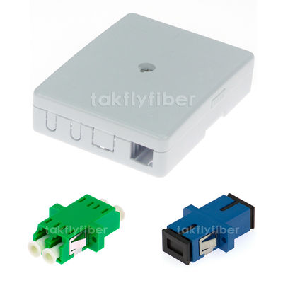 2 caja terminal CAT5e de la fibra óptica de los puertos FTTH sin los adaptadores de las coletas