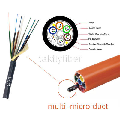 cable micro soplado de las FO del aire no-metálico del HDPE GCYFXTY del cable de fribra óptica al aire libre de 12C 24C 48C 96C GCYFTY