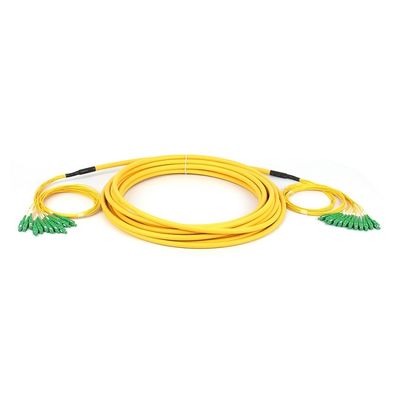 OS2 12 quita el corazón a SC APC del cable del desbloqueo de la fibra óptica a la chaqueta amarilla del SC APC LSZH