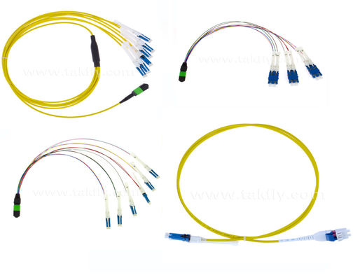 Corazones del cordón de remiendo de la fibra óptica del CS de LSZH 3.0m m MPO 512 para las redes