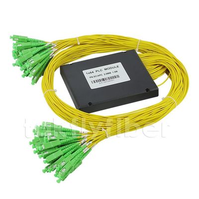 Divisor plástico de la fibra del PLC del módulo 1x64 del ABS para la red de FTTX PON