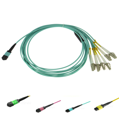 Cordón de remiendo de MPO MPO/PC/F-LC/UPC Uniboot 12F con varios modos de funcionamiento