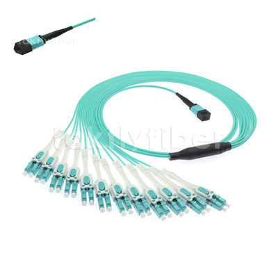 Corazones del cordón de remiendo de la fibra de MPO MTP OM3 OM4 OM5 24